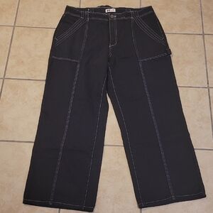 SO Black Pants with White Stitching